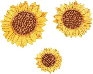 ADOCARN 3 Pçs Remendos De Artesanato Apliques Remendos De Flor Adesivos De Tecido Para Roupas Roupas De Girassol Remendos De Mochila Ferro Em Remendos Banner Decorar Pétalas Roupas
