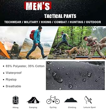 KOCTHOMY Cargo Pants for Men Waterproof Tactical Hiking Camo