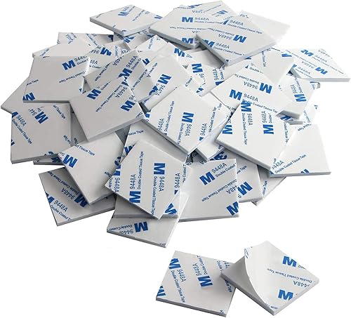 UPINS Paquete de 120 cintas adhesivas cuadradas de espuma de doble cara, cinta adhesiva de montaje de almohadilla fuerte (blanco)