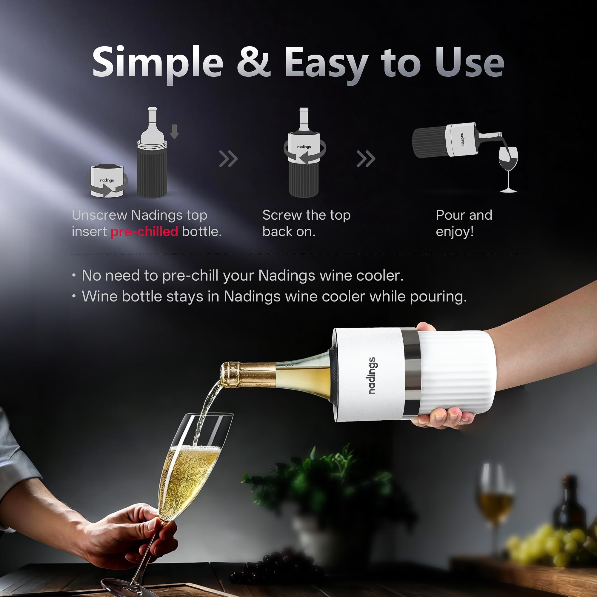 Iceless Wine Chiller, Keeps Cold 6+ Hours, Fits Most Wine Bottles — Amazon image 5