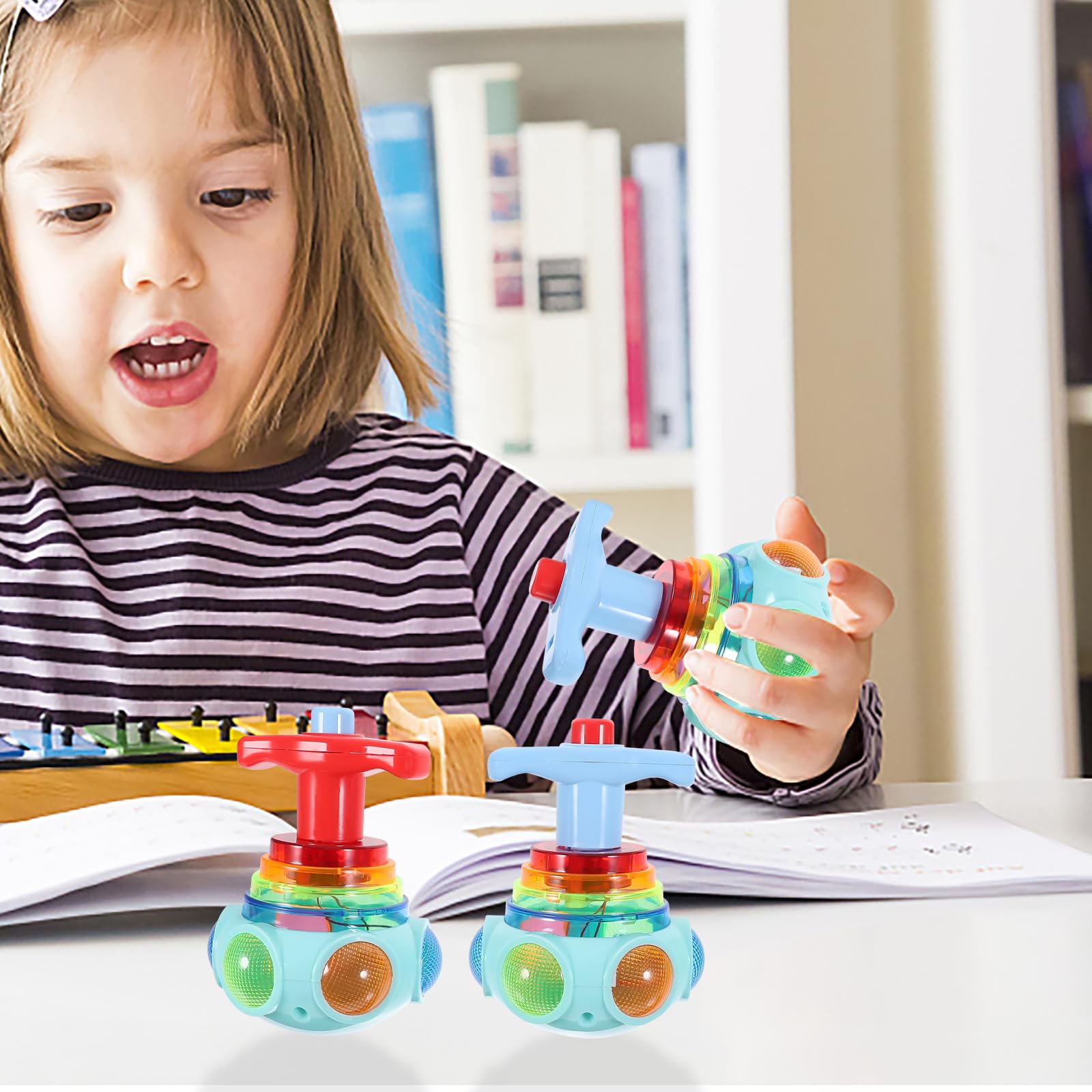 3Er-Pack Led Musik Kreisel Spielzeug Mit Blinklicht Und Ton Bunter Gyroskop Partyspaß Für Kinder Fördert Feinmotorik Und Kreativität Ideale Mitgebsel Für Kindergeburtstag Und Fest