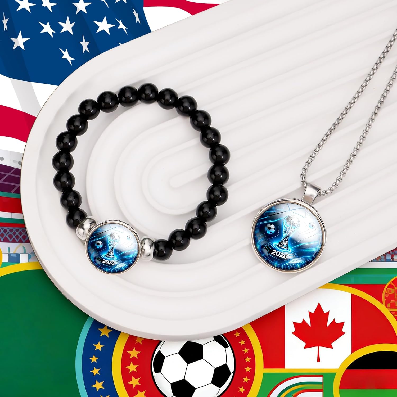 World Cup 2026 Soccer Gifts for Teen Boys Men Him Boys , Soccer Jewelry Gifts for Soccer Players Team Fans, Birthday Gifts for Son Grandson Brother, Soccer Gifts for Boys Kids, Soccer Stuff for Teen Boys - Image 2