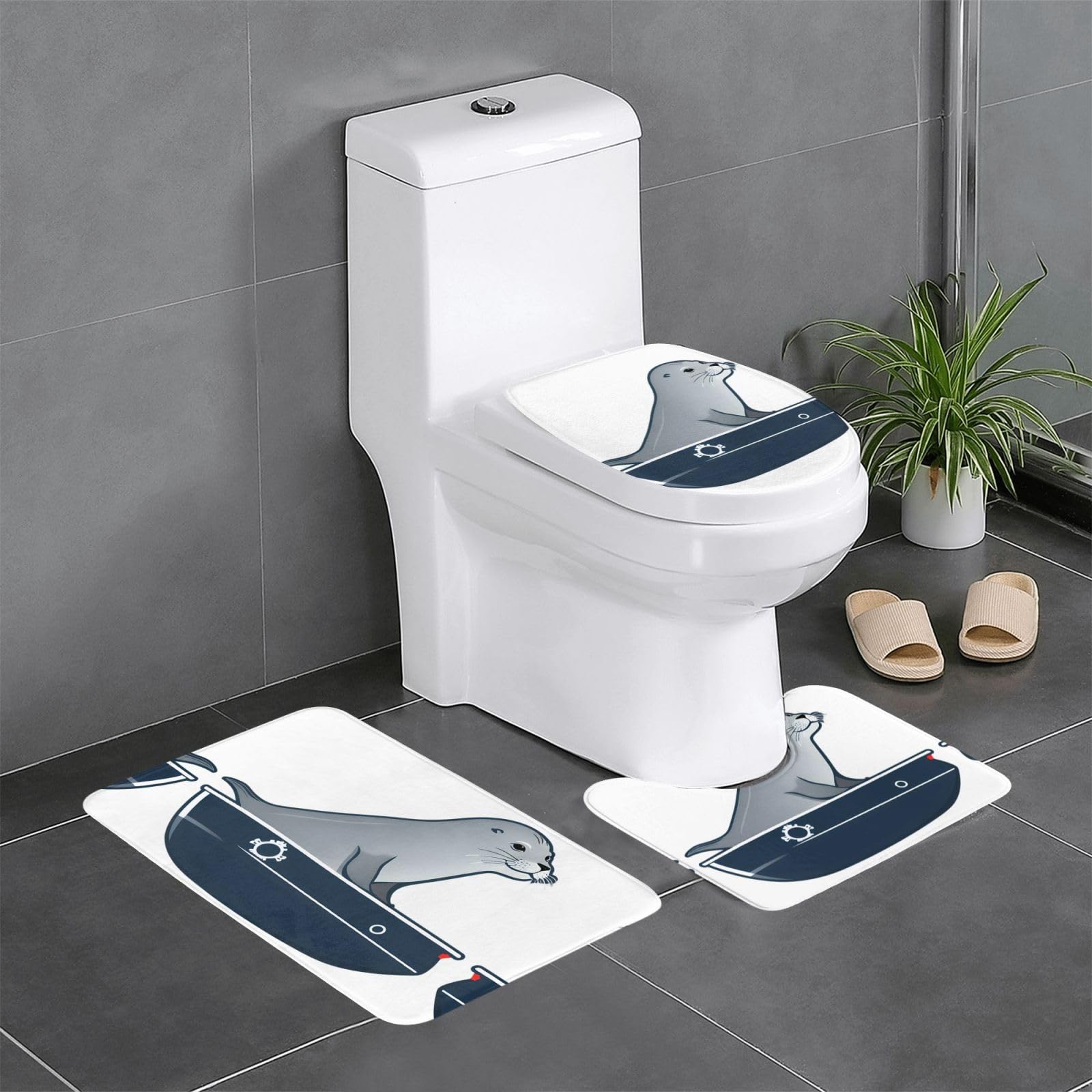 Tapis de sol de bain antidérapants 61x40,6 cm sécurité maximale pour salle d'eau