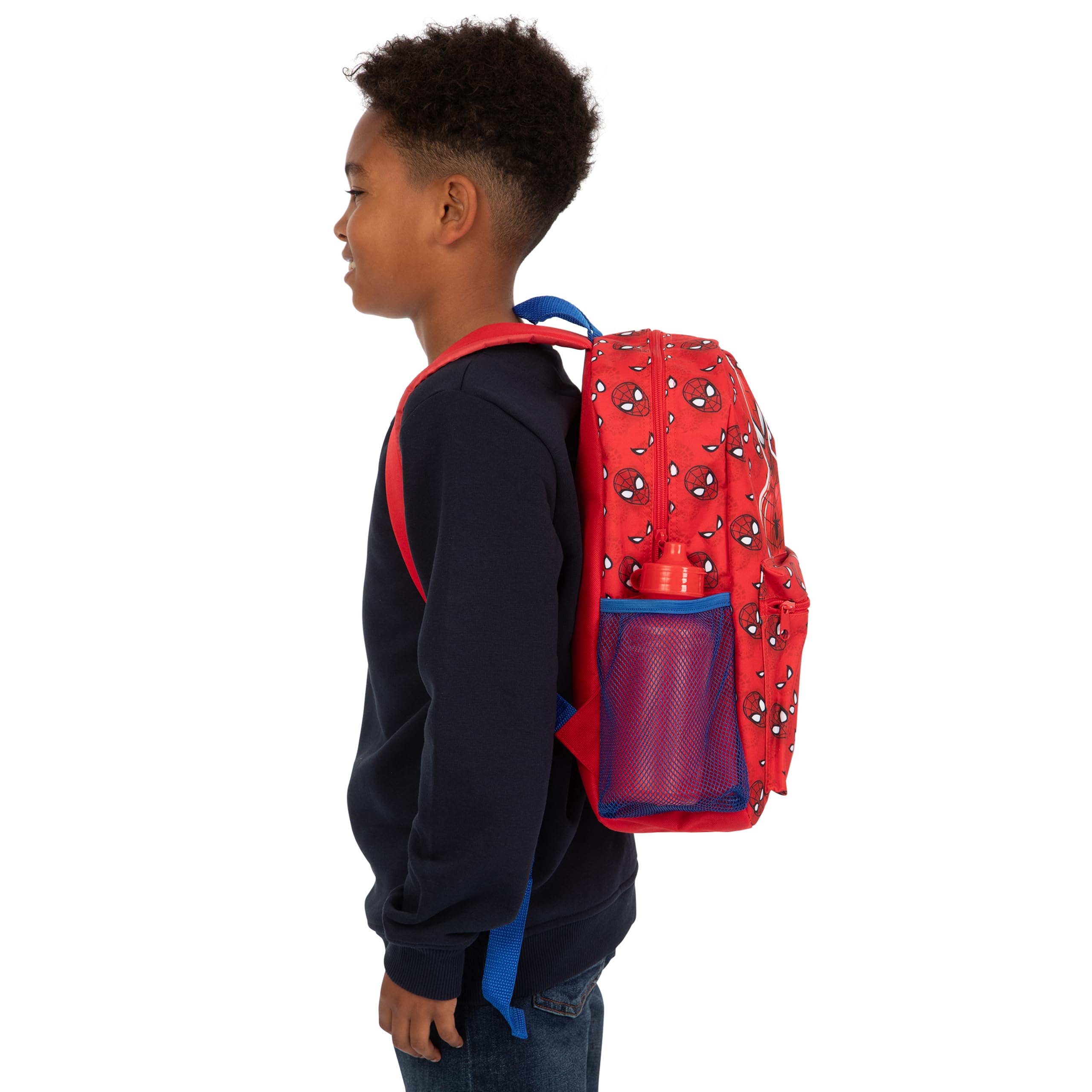 Marvel Schulranzen Rucksäcke, Lunchbag, Trinkflasche, Federmappe | Kinderrucksack Jungen | Rot