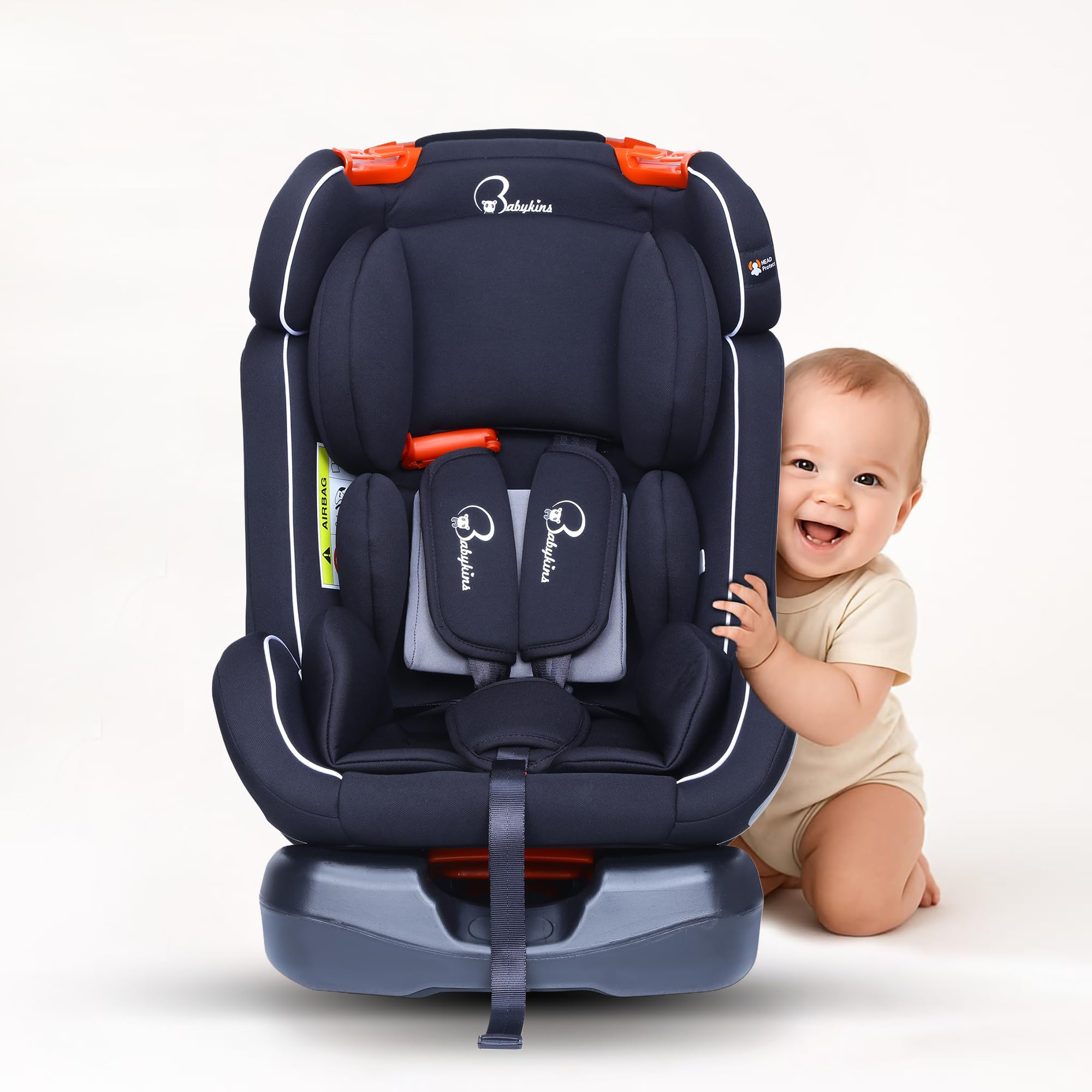 Convertible Isofix Car Seat for Baby 0 to 12 Years | Car Seat for Child & Kids | 3 Recline Positions | Forward & Rearward Facing | ECE R44/04 Certified | Safe Rides for Baby | Matte Black