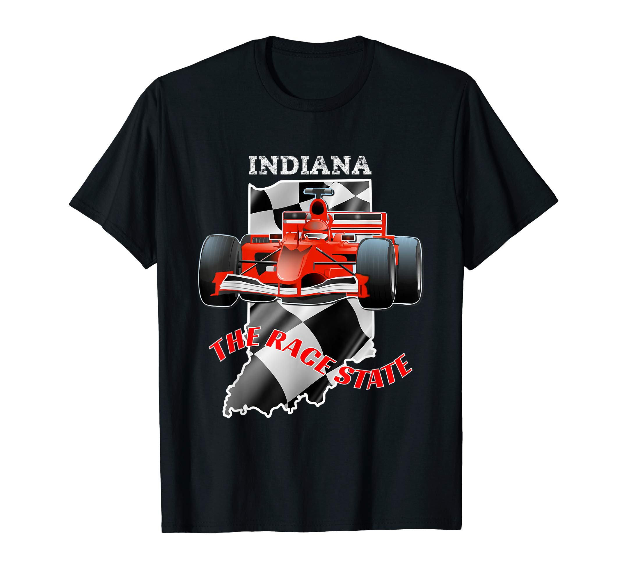 Indianapolis Indiana Checkered Flag 500 Apparel500 Indianapolis Indiana the Race State Checkered Flag T-ShirtOEKO-TEX STANDARD 100