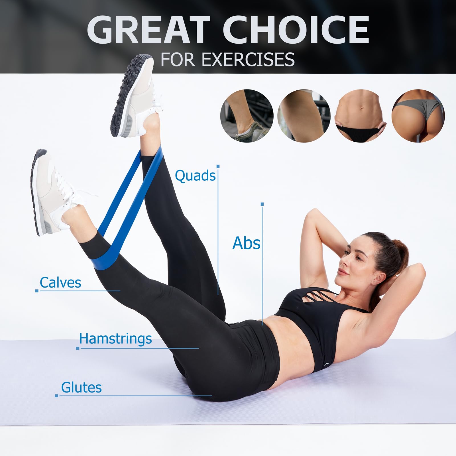 5 Bandas de Resistencia de Bucle, Bandas de Ejercicio para Mujeres y Hombres, Mini Bandas de Ejercicio para Entrenamiento, Bandas de Entrenamiento para Fitness, Estiramiento, Entrenamiento de Fuerza