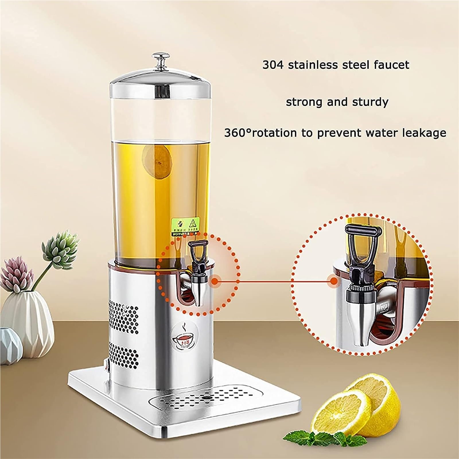 Dispensador De Agua De 6 Litros, Dispensadores De Bebidas Para Fiestas, Dispensadores De Bebidas Comerciales, Bandejas Antigoteo De Acero Inoxidable Para Limonada, Plástico, Color 1 - Calefacción