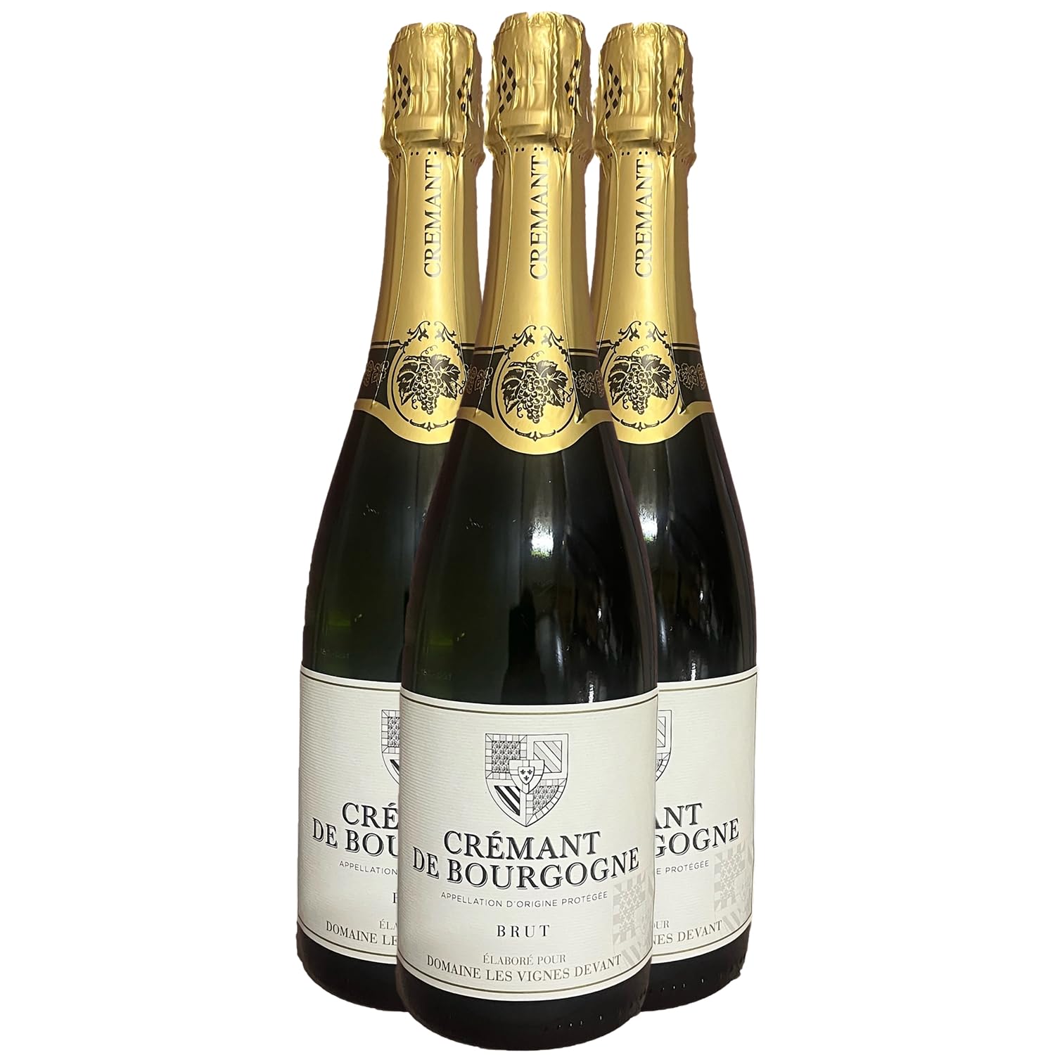 Crémant de Bourgogne - Rosé - Domaine Les Vignes Devant - Vin Rosé de Bourgogne (3x75cl) Effervescent