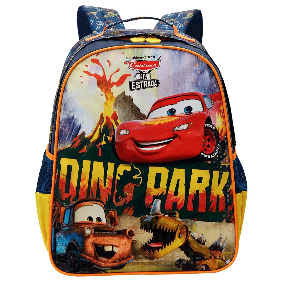 Mochila Escolar 16 Carros Marinho