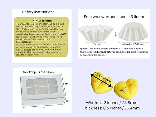 Miniatura 3 de Mint Mojito Candleness Wax Melts -  Strong Aroma  Long Lasting  Soy Wax Hearts for Wax Warmer  Made in America  Plant Based Soy  Eco-friendly &