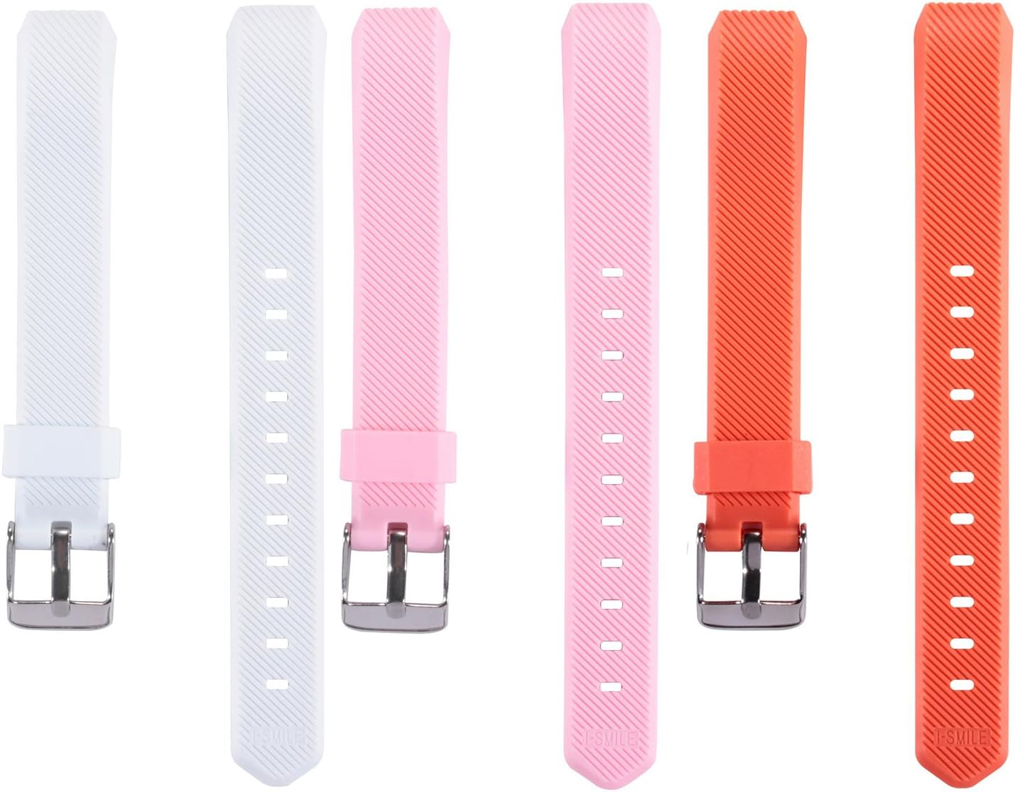 I-SMILE 3PCS Newest Version Colorful Replacement Wristband with Secure Clasps for Fitbit Alta Only(No Tracker, Replacement Bands Only)