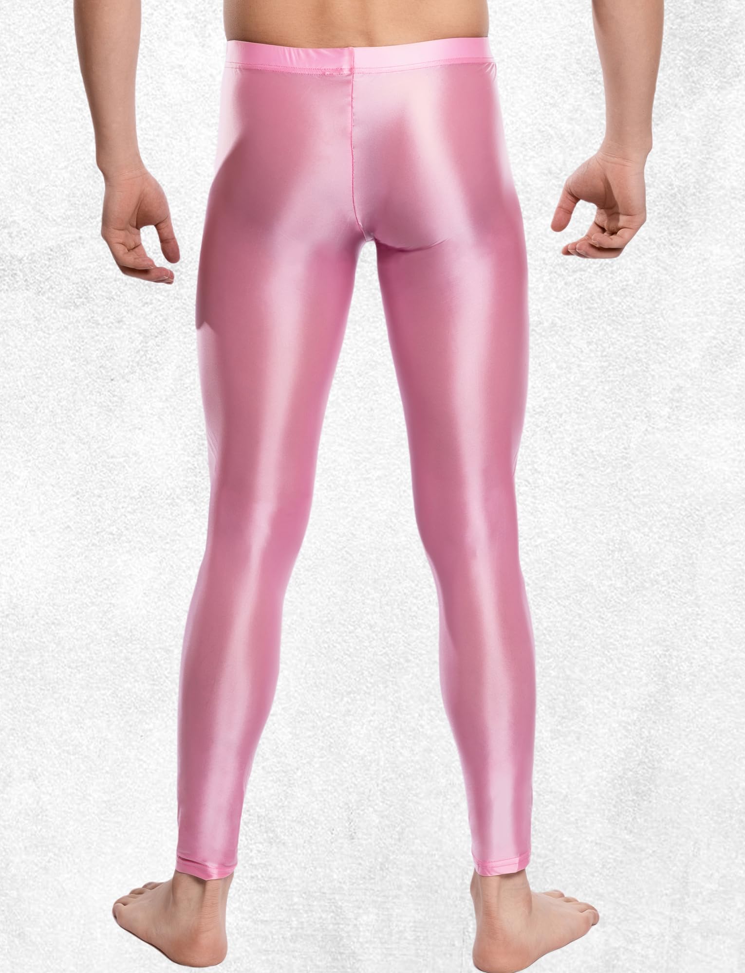 AIEOE Uomini Glossy Stretti Pantaloni Brillanti Leggings Olio Lucido Pantaloni Collant Nylon Pantaloni Sportivi Grandi Dimensioni Clubwear Pantaloncini Pantaloni M-XXL