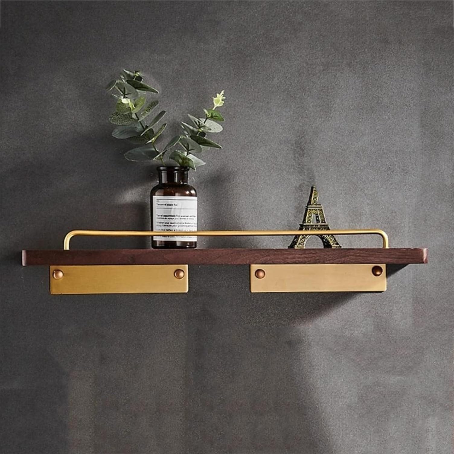 Mensola Bagno Mensole Doccia in Legno Senza Foratura Cestello A Parete per Cucina Bagno Scaffale Doccia(30cm)
