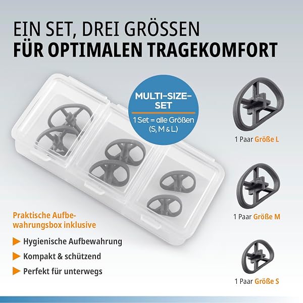 Venticross Nasenspreizer | Diskreter Nasendilatator aus medizinischem Silikon | Multi-Size-Set (S, M, L) zur Unterstützung der Nasenatmung, Tag & Nacht anwendbar - 5