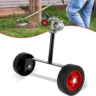 Lawn Mower Support Wheel Adjustable Weed Trimmer Auxiliary Wheels Portable String Trimmer Wheel Mower Attachment for Weed Trimmer Grass Cutter Gas String Trimmer（26mm-28mm）