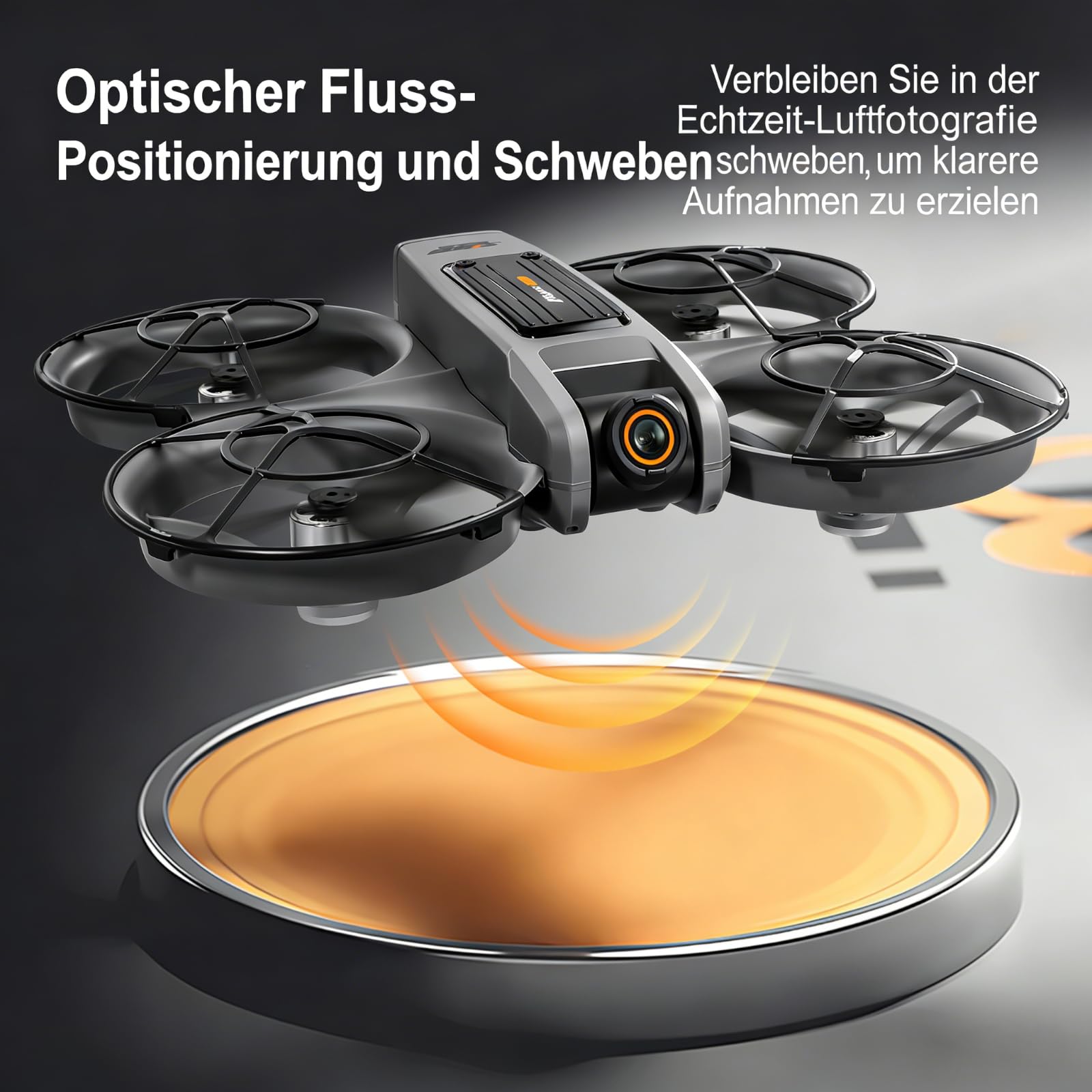 Drohne mit 4,9-Zoll-Bildschirm-Fernbedienung, HD-Dual-Kamera, bürstenlosem Motor, 360° Flips, optischer Flusspositionierung, Ein-Tasten-Start, 2 Batterien und SD-Karte, geeignet für Anfänger