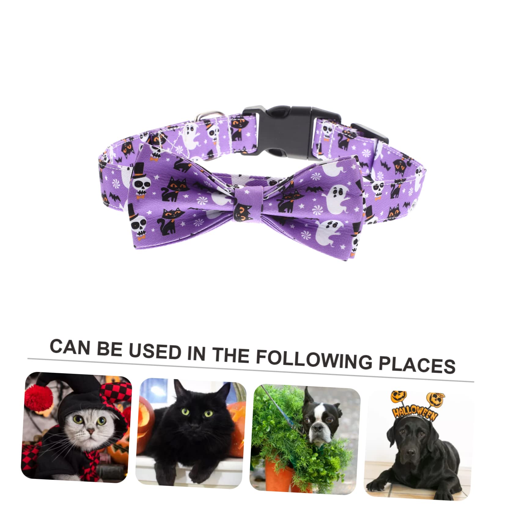 HANABASS 3stücke Dekorativer Halloween Katzenhalsband Mit Abnehmbarem Schleifen-Design Leicht Verstellbar Für Haustierpartys Und Festliche Anlässe