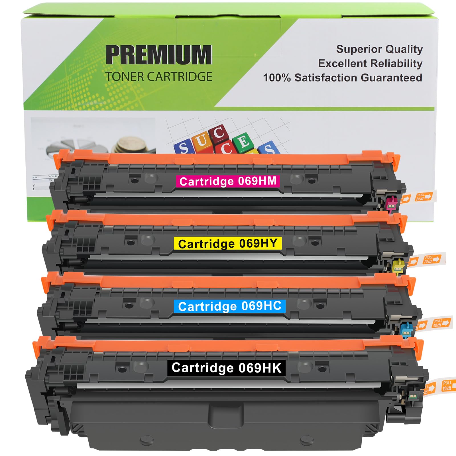 069H 069 Toner Cartridge Set MF753Cdw High Capacity Compatible for Canon 069H Toner for Canon Color ImageCLASS MF750C LBP674C Series MF751Cdw LBP674Cdw Printer Ink Black Cyan Yellow Magenta 4 Pack