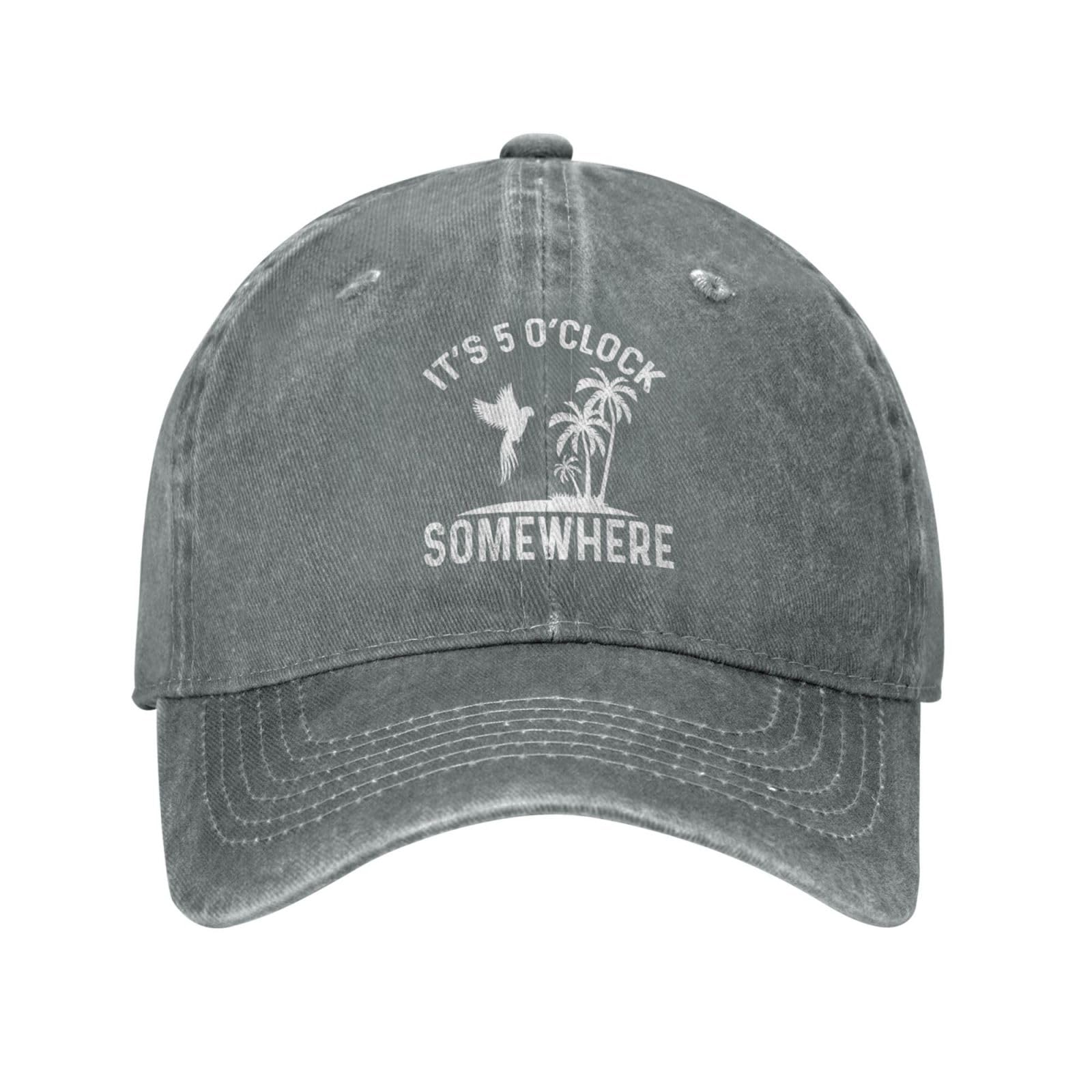 Atourdealss Unisex Gray 5 Oclock Somewhere Hat It Is 5 Oclock Somewhere Hat Men Baseball Cap Cool Hats