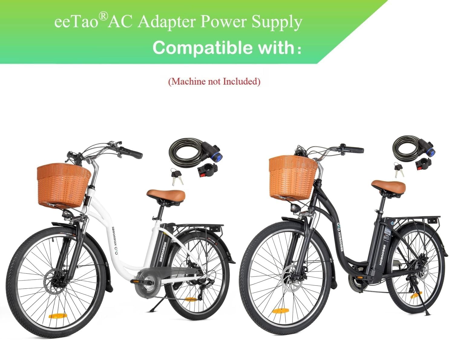 42V 2A AC/DC Adapter Charger Compatible with ‎KORNORGE C6 KC7 A9 26 Inches 350W Motor Removable 36V/12.5Ah Lithium-ion Li-ion Battery Electric Cruiser Bike 42VDC 42 Volt Power Supply Cable Cord
