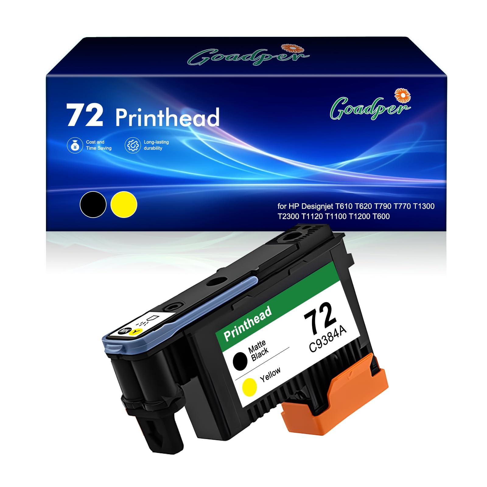 Cabezal de impresión 72 remanufacturado compatible para HP 72 cabezal de impresión C9384A para HP Designjet T610 T620 T790 T770 T1300 T2300 T1120 T1100 T1200 T600 (MBK/Y)