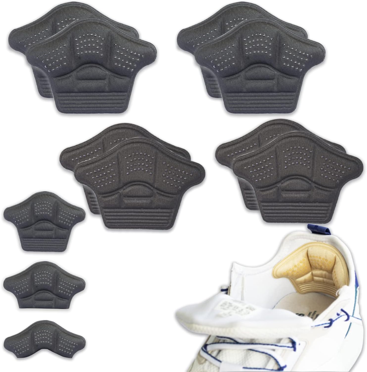 299円 注目ショップ ブランドのギフト Jydclh18 かかとパッド 4足8枚セット 靴ずれ防止 サイズ調整 クッション性 衝撃吸収 滑り止め 粘着シール付き パカパカ防止 脱げ防止 スニーカーに最適 男女兼用