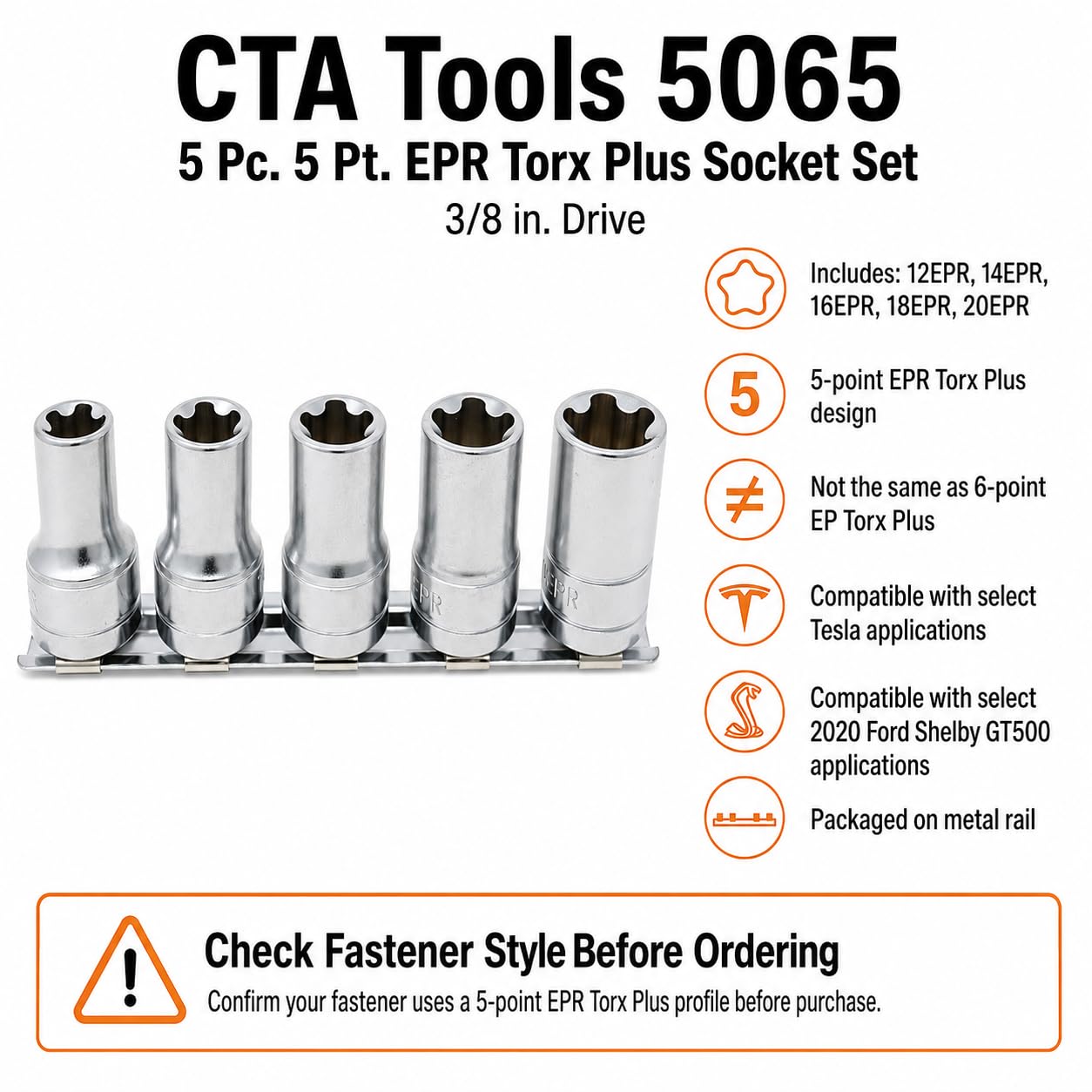 Amazon.com: CTA Tools 5065 5-Piece 5-Point EPR Torx Plus Socket