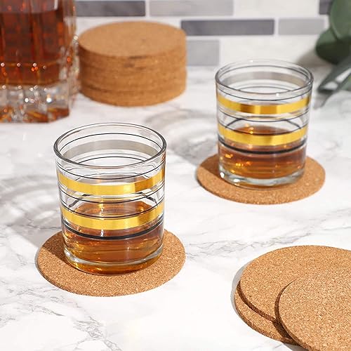 Miniatura 6 de Paquete de 12 posavasos de corcho redondos de 18 pulgadas de grosor, esenciales para el hogar, bar y cocina, reutilizables, absorbentes, ecológicos,