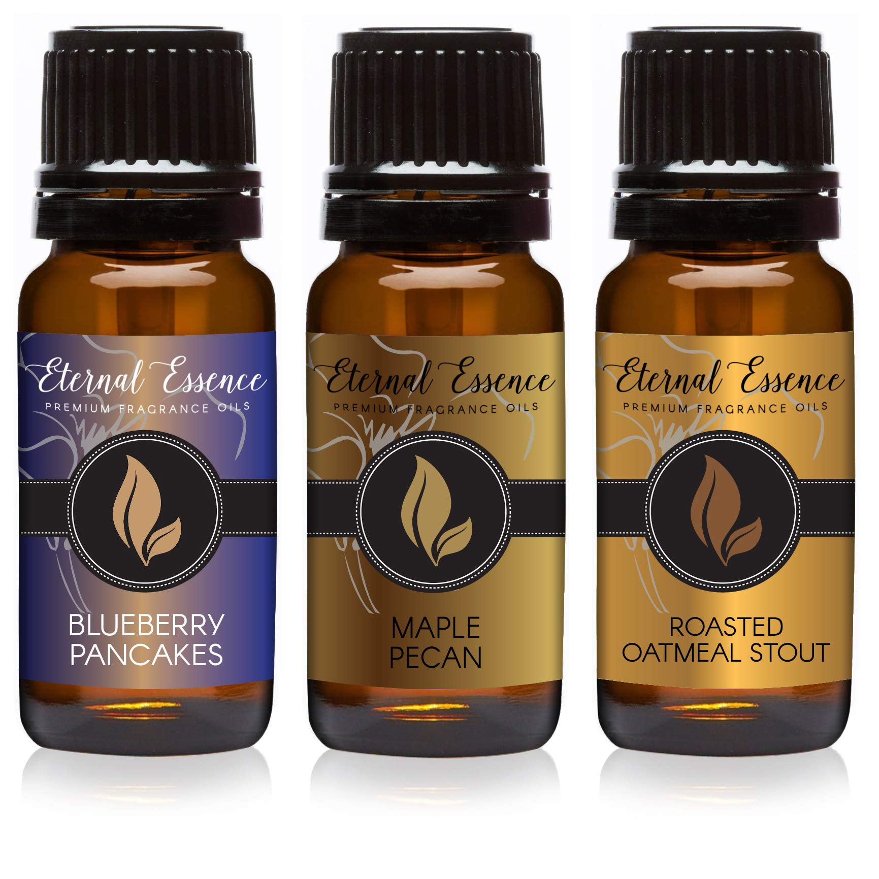 Trio (3) - Maple Pecan, Blueberry Pancakes &amp; Roasted Oatmeal Stout - Premium Fragrance Oil Trio - 10ML