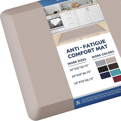 Miniatura 304 de KitchenClouds - Tapete antifatiga acolchado para cocina, impermeable, antideslizante, cómodo, para escritorio de pie, fregadero y oficina, 17.3 x 39