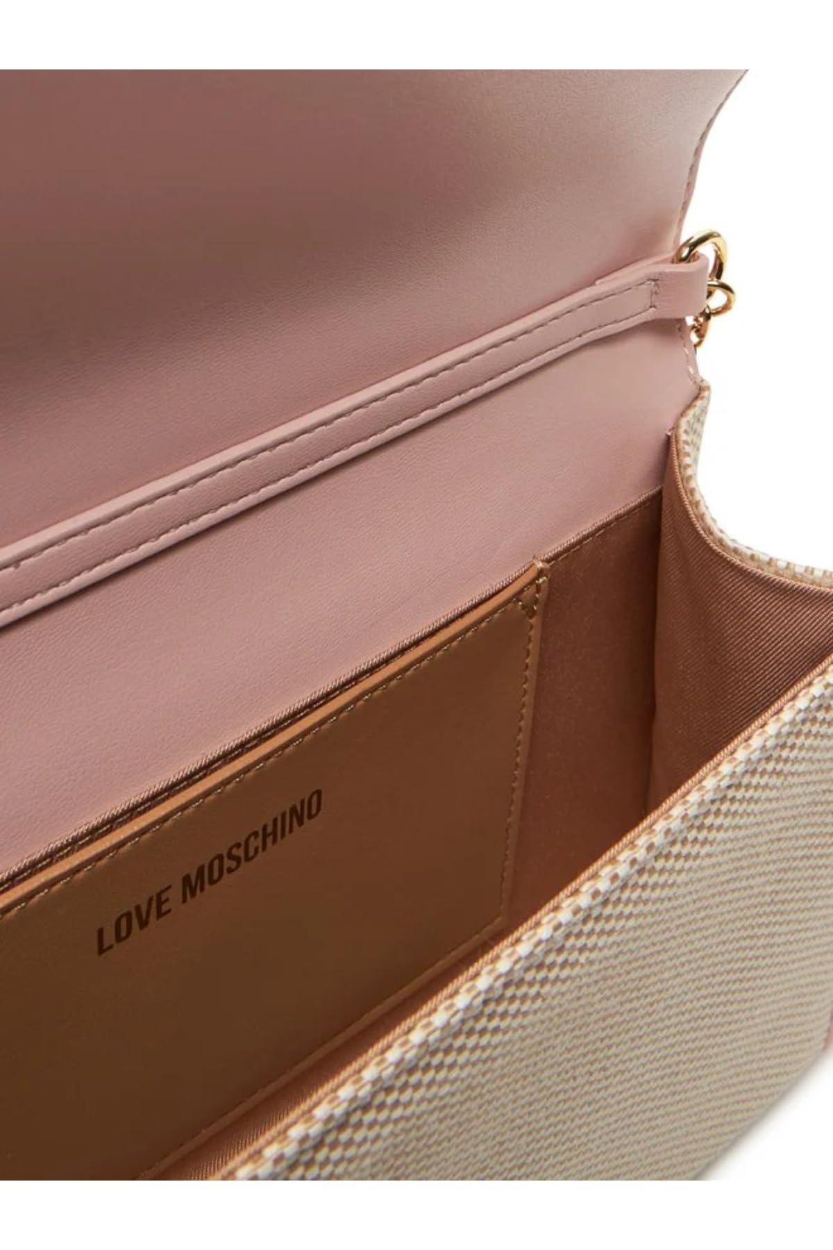Love Moschino BORSA CANVAS NATURALE+PU CIPRIA