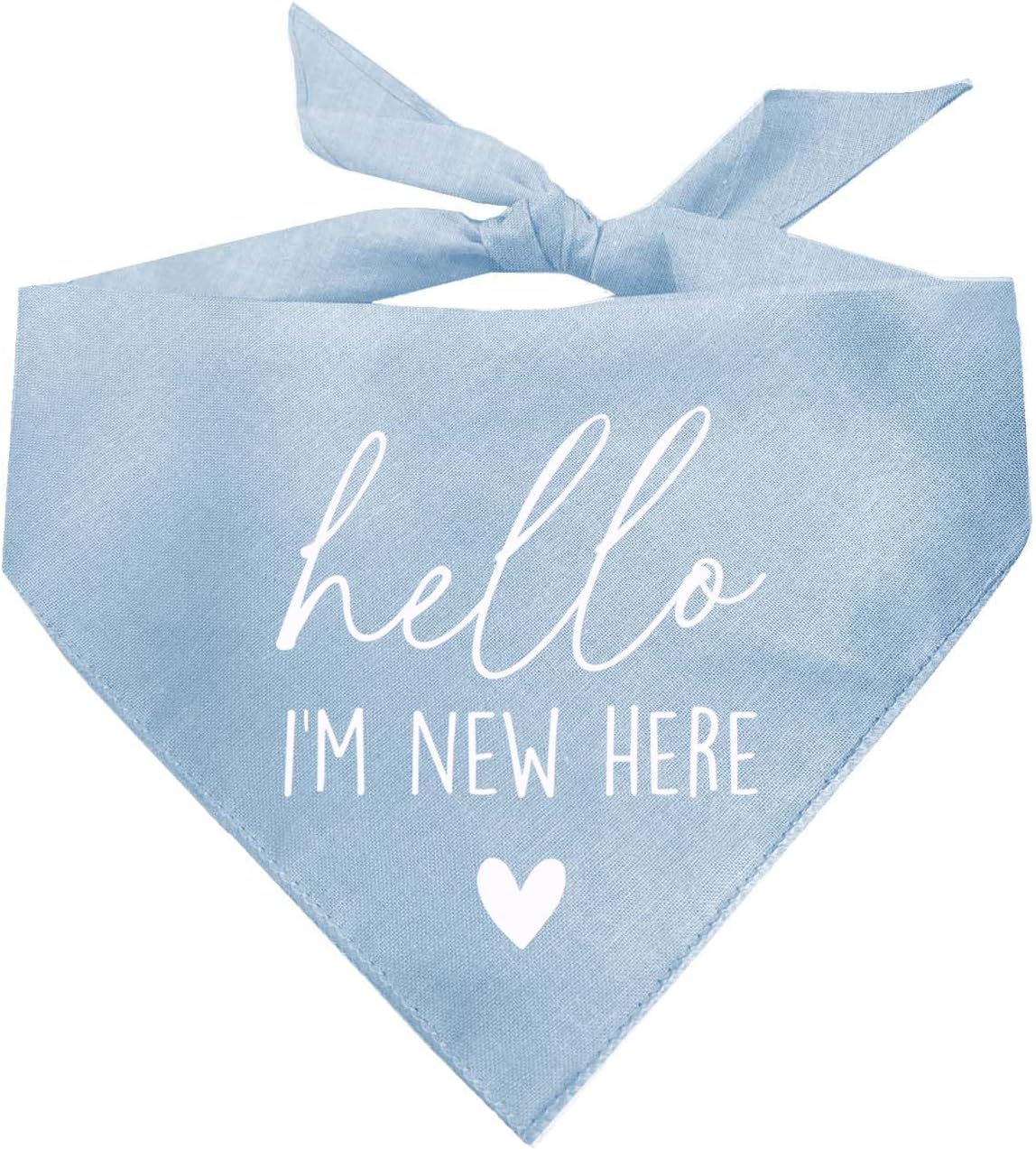 Hello I’m New Here Dog Bandana (Baby Blue, OS 1109)