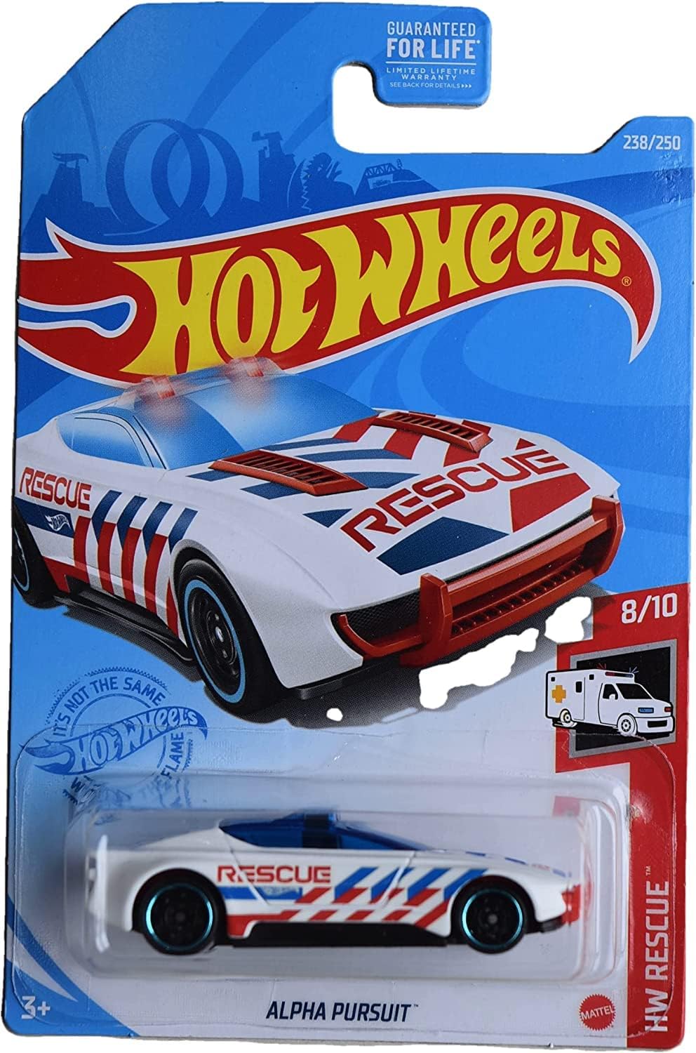 Hot Wheels Alpha Pursuit, Rescue 8/10 [White] 238/250