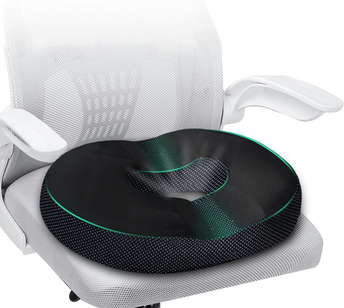 Trajectory Back Support for Chair, Memory Foam Car Seat Office Chair Back Support Cushion (Seat Cushion)