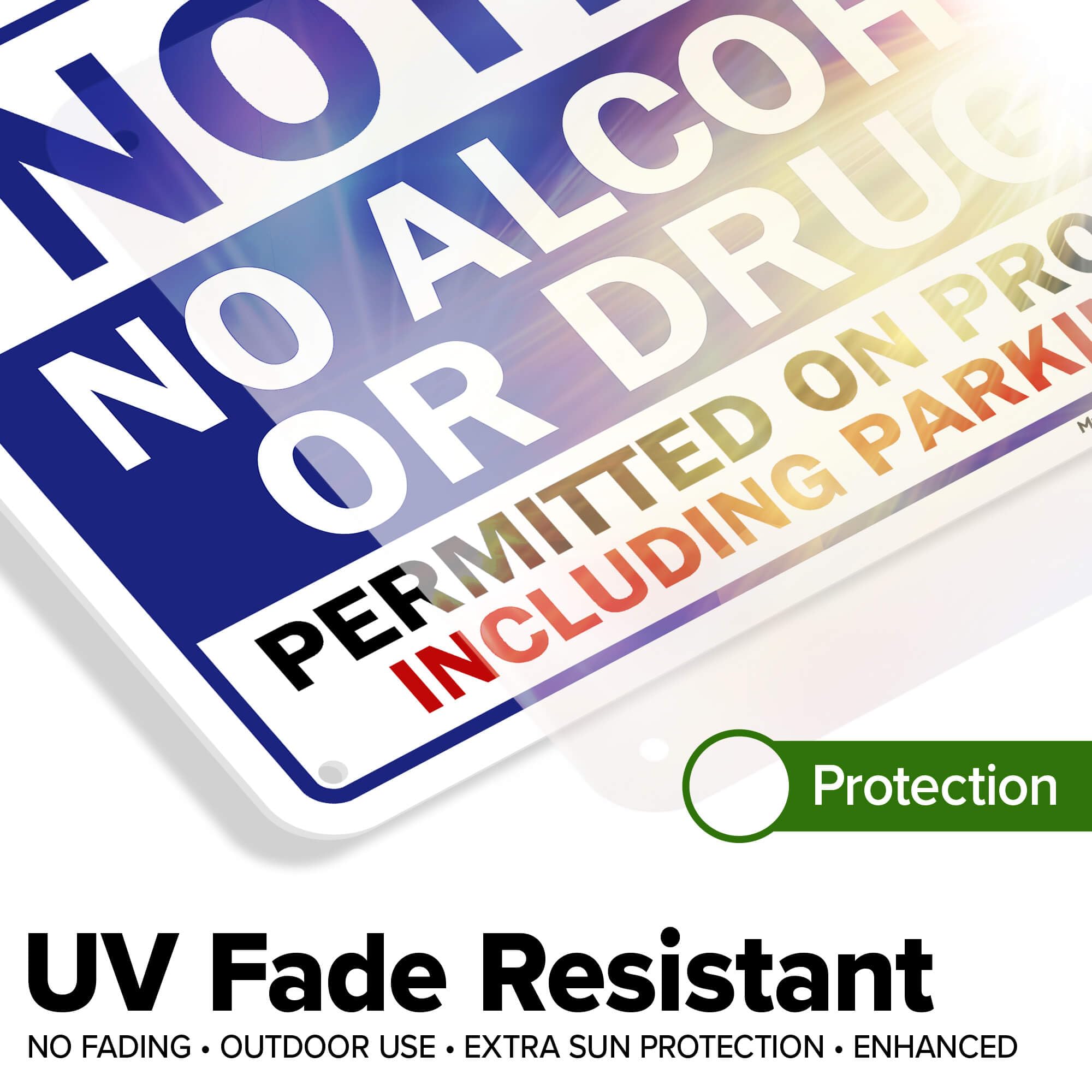 No Narcotics Kept On Premises Sign - 10x7 Inch Plastic Safety Sign For Business