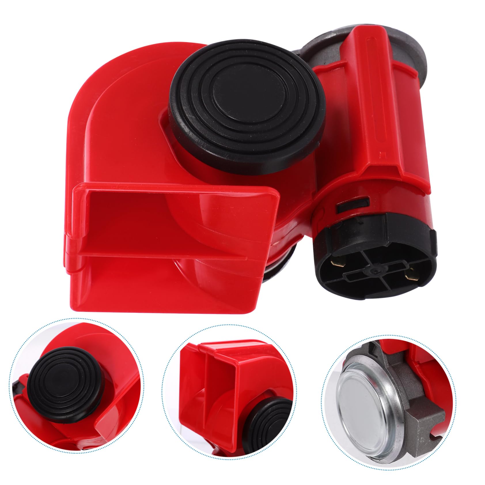 Bocina de Aire Comprimido 12v Roja de Plástico para Camión y Moto