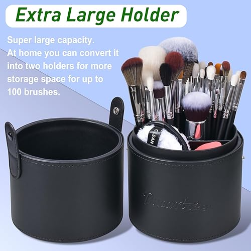 Miniatura 3 de Bueart Design Kit de maquillaje profesional de 38 piezas de maquillaje de lujo de pelo de caballo, juego de brochas de maquillaje con soporte extra