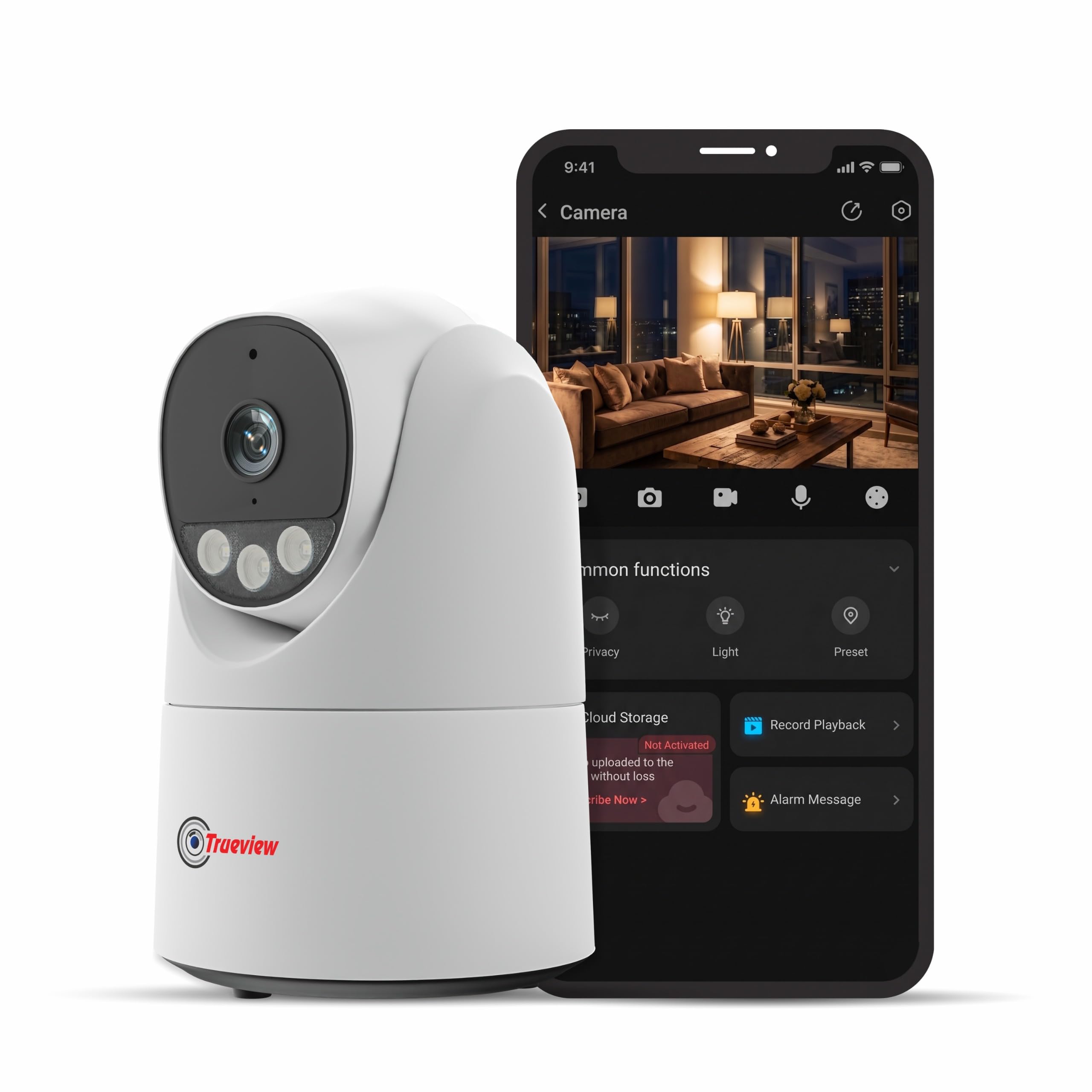 Trueview 4G Sim Based + Wi Fi Based Smart CCTV Camera for Home | Baby Monitoring Servelance | Indoor Camera for Home (4G Smart Camera)-picture-16