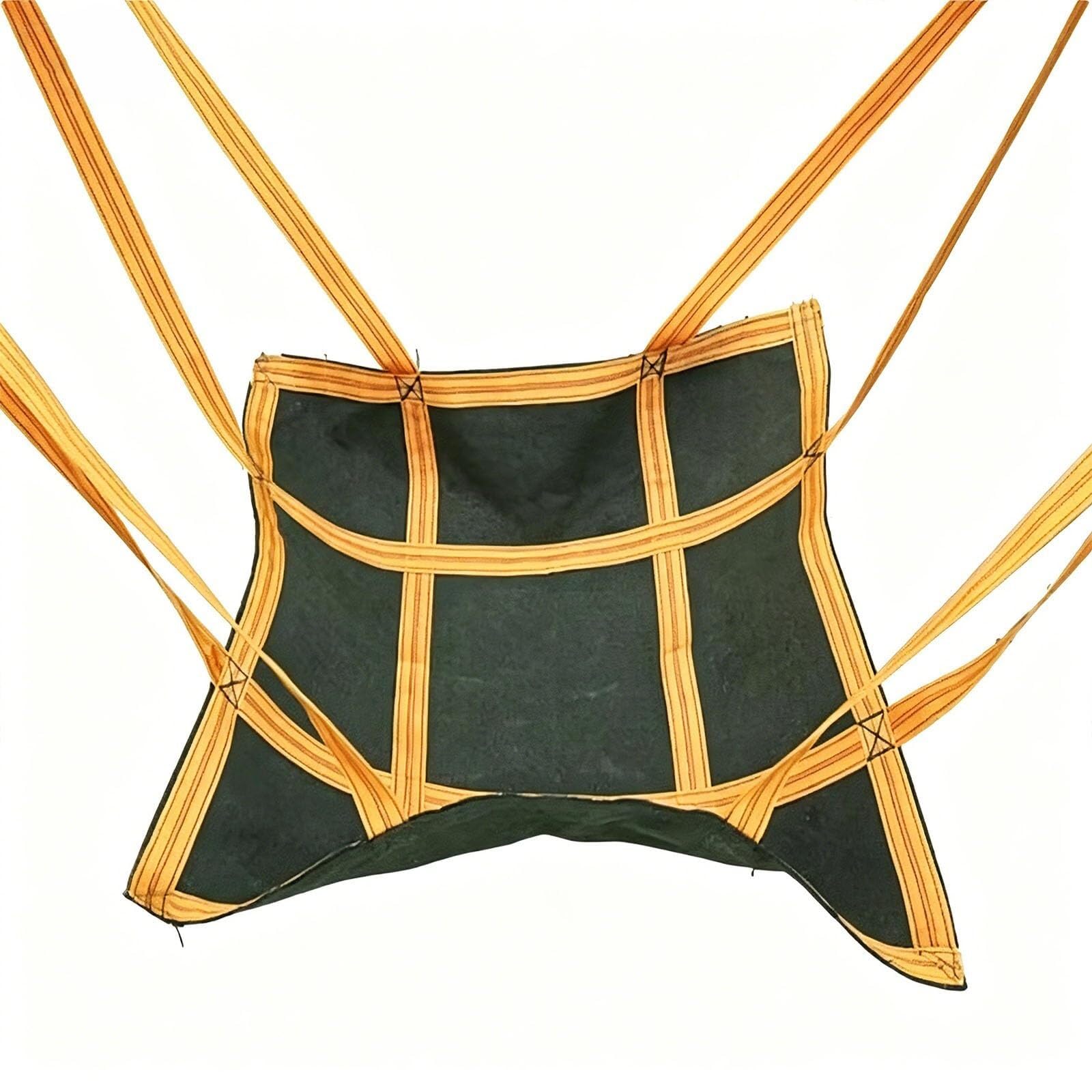 Genérico Red de elevación de Carga de Alta Resistencia con 4 Correas de sujeción - Bolsa de Lona Suave y Duradera para construcción, Remolque y Aparejos - 1,5 m x 1,5 m (59" x 59") - Resistente, impe