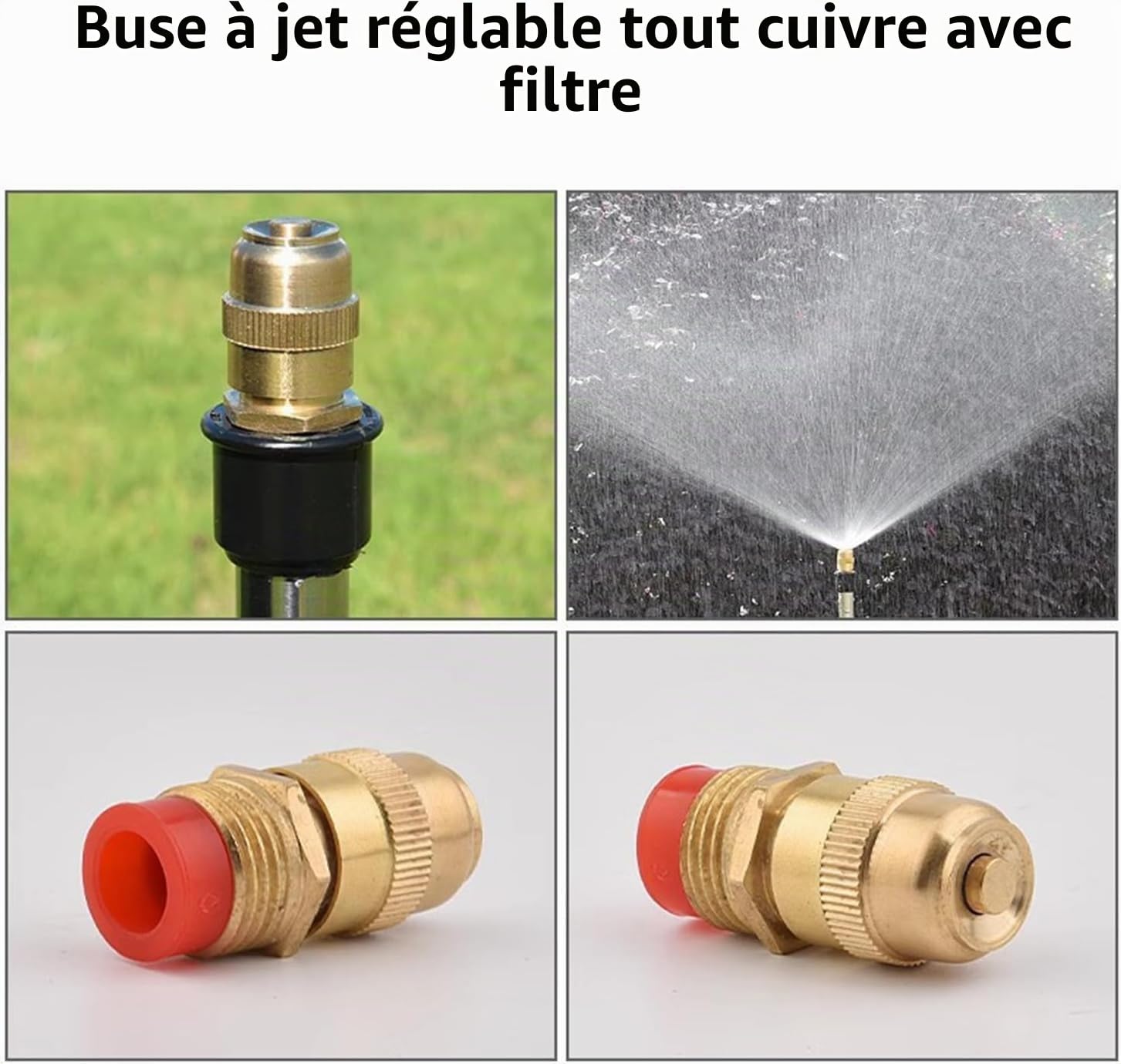 Arroseurs Pour Jardin,Arroseur Automatique de Jardin 100% Métal,Base en Métal,0-360° Réglable,AdaptéE à L'Agriculture, à La Pelouse,Aux Parcs Et à L'Irrigation De La Ceinture Verte (2 Ensemble)