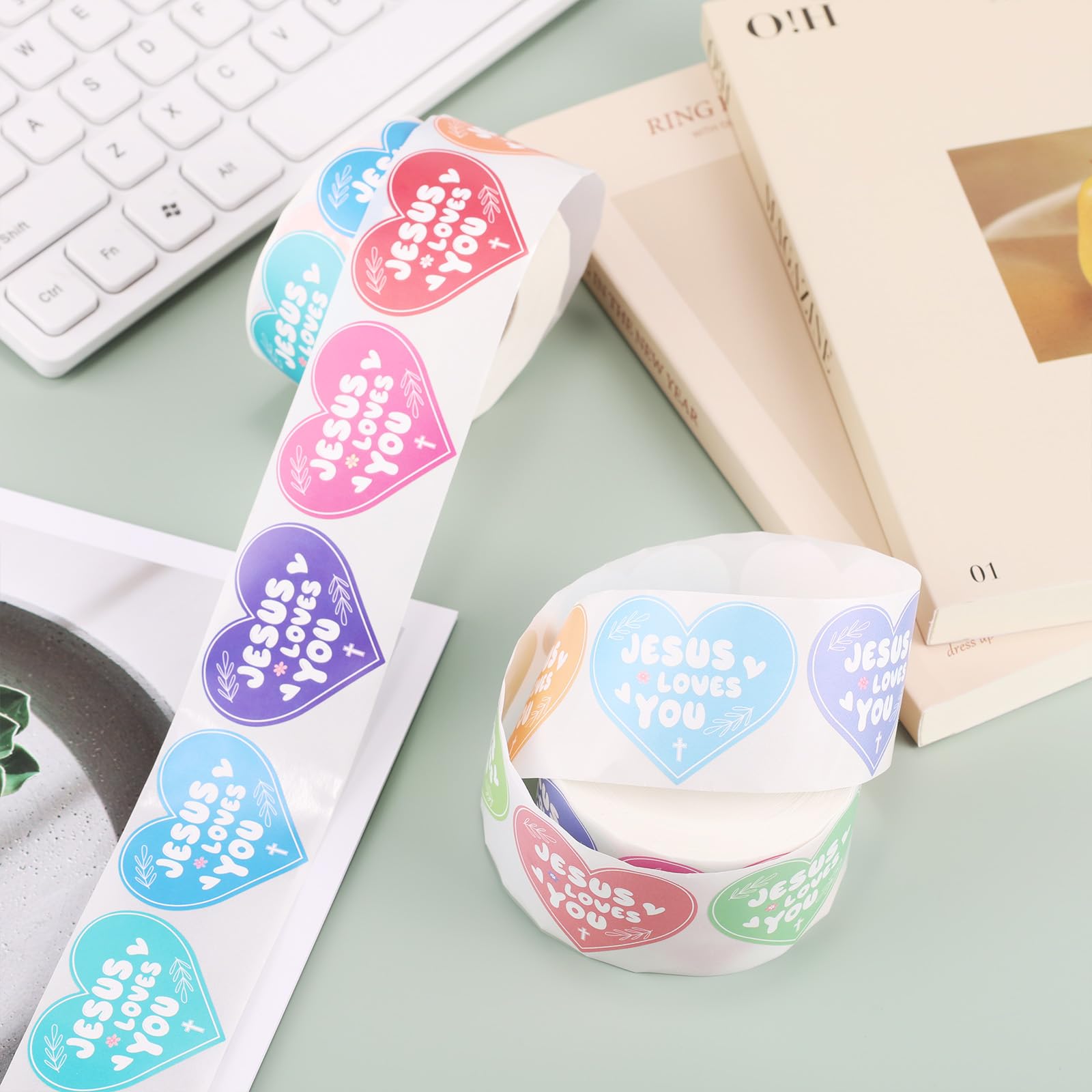 1000pcs Jesus Loves You Stickers - Image 3