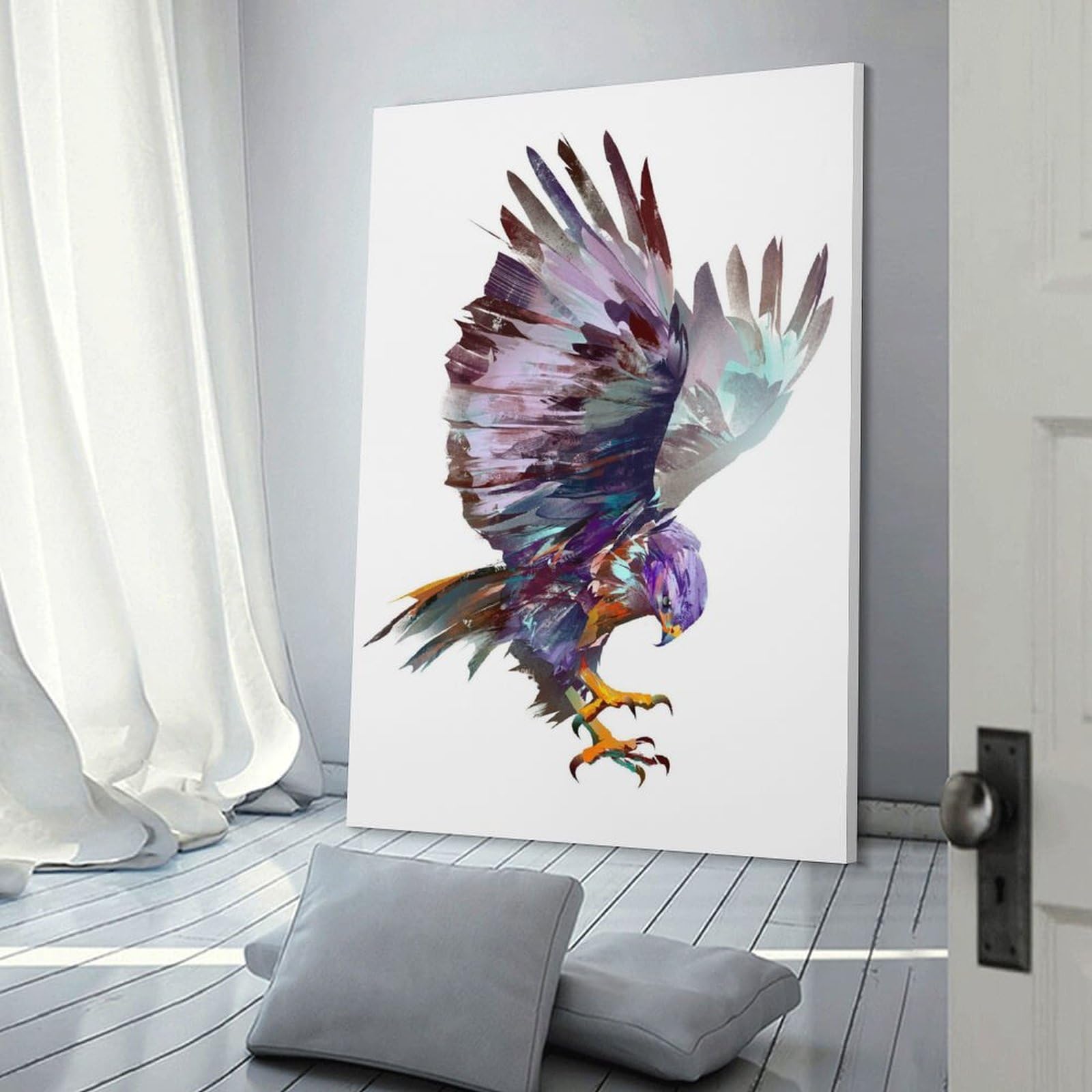 Amazon.co.jp: 動物の空飛ぶ鳥の鷹絵画壁のアート タペストリー アート