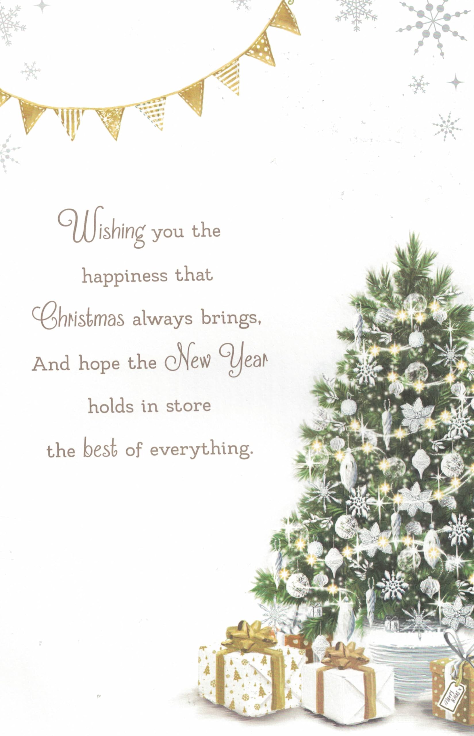“Large Christmas Card for Special Couple, Cute Teddy Bear Design with 8-Page Insert, Luxury Glitter Embellished Festive Card - Image 2