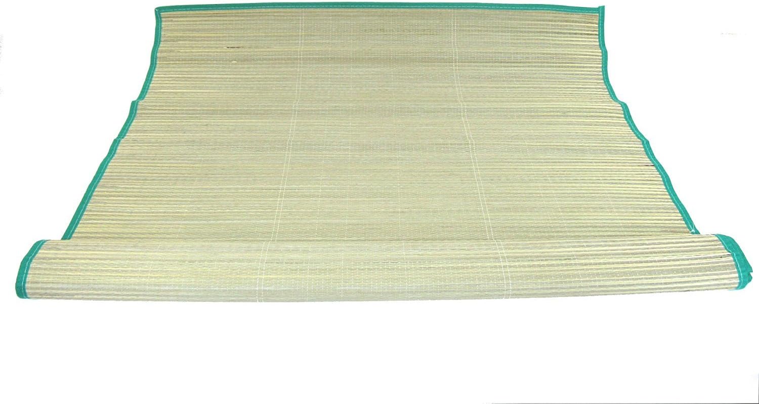 Icetek Sports MatG Straw Beach Mat, Green, 70" x 35"