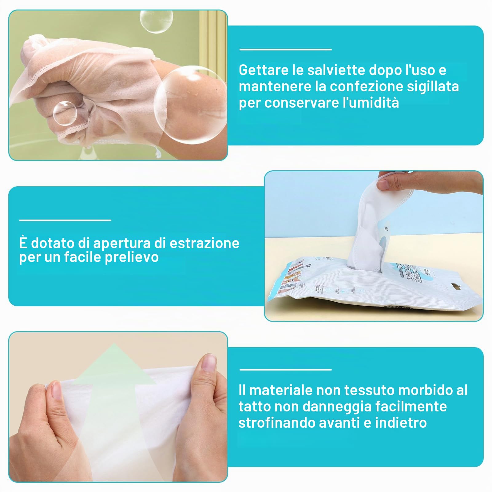 30 salviettine per animali domestici per toelettatura usa e getta per il bagno e la cura per zampe, pelliccia, viso, orecchie, glutei e corpo