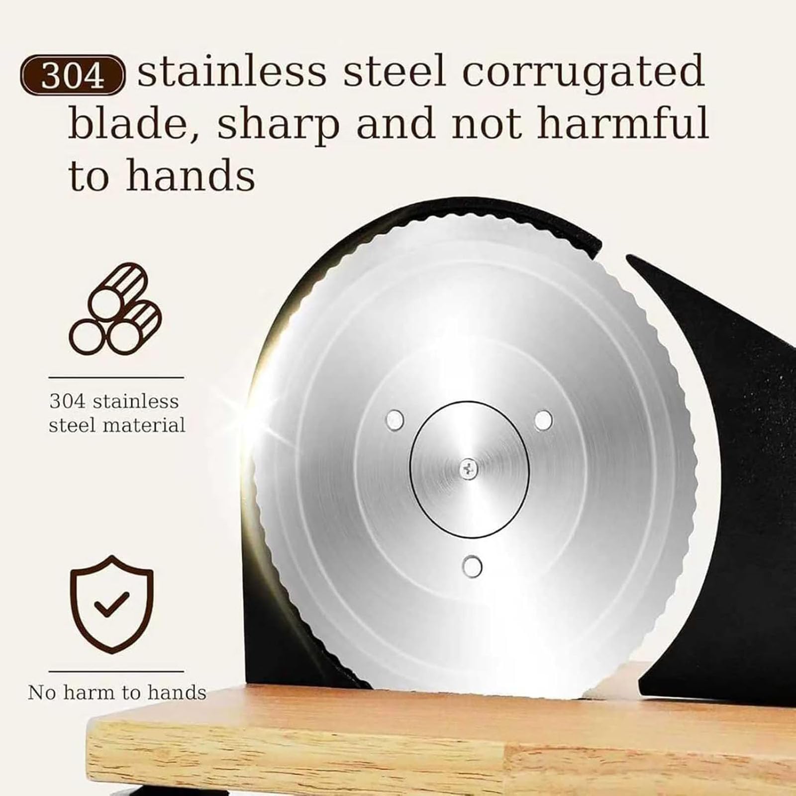 Affettatrice rotativa per pane, manovella, lama in acciaio inox, spessore regolabile, per panetterie, caffetterie, cucine di casa, ristoranti