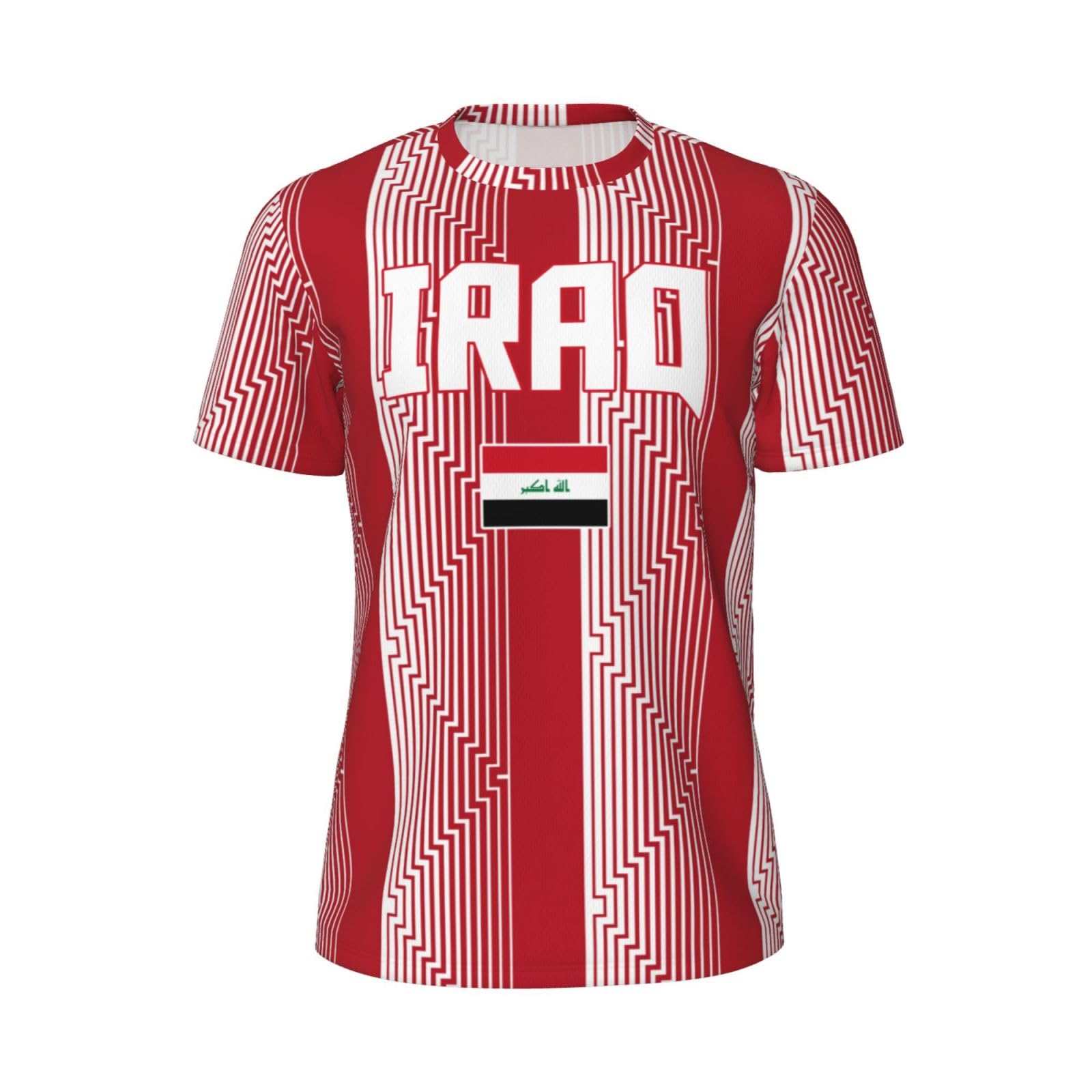 DABOYOZHZH Iraq Flag Cool Iraqans (70) Sports Jersey Mesh T-Shirt 3D Print for Running Cycling Soccer Tennis Fitness Climbing Shirts