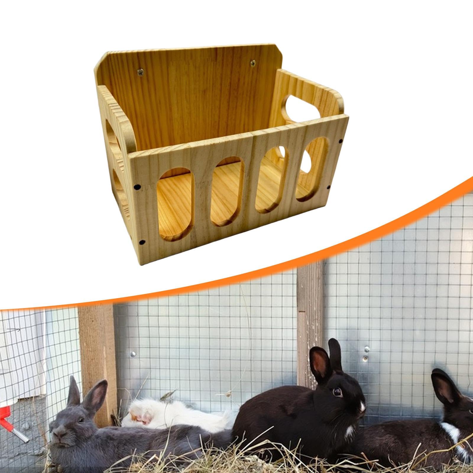Mangiatoia Portatile in Legno per Conigli, Ricci, Furetti E Criceti.