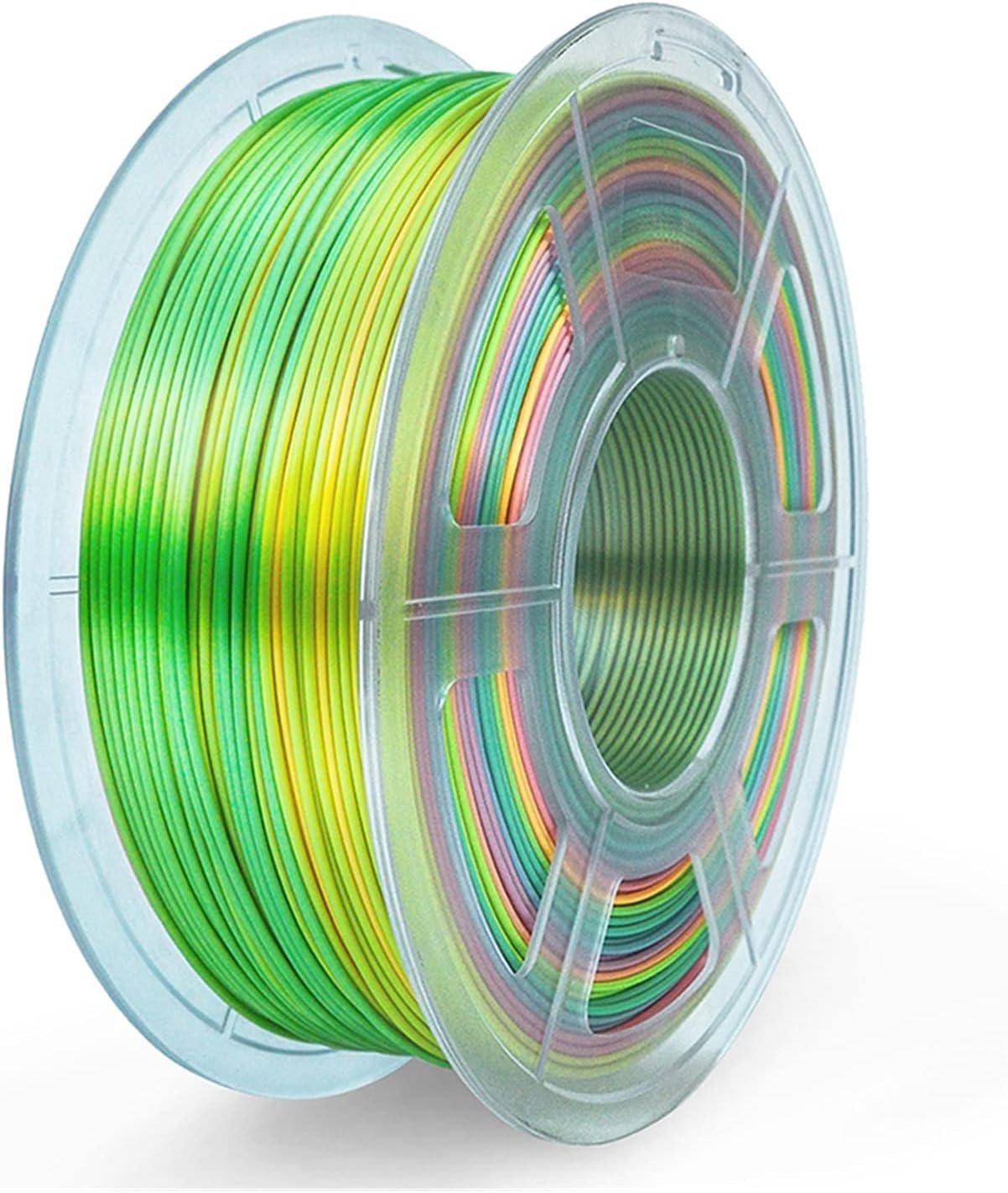 Silk Rainbow Filament 1.75mm 1kg for 3D Printer Bright Color Silk PLA 3D Filament Silk Texture 3D Printing Materials (Color : Silk Rainbow01)